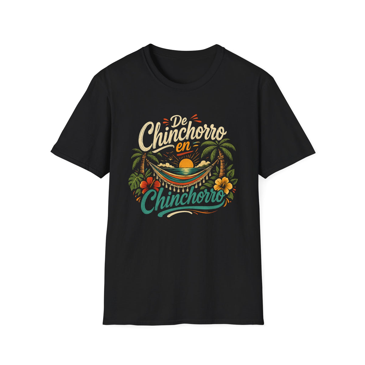 Chinchorro en Chinchorro T-Shirt — Tropical Hammock Sunset Tee