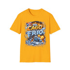 "Me Cago en el Frío" Puerto Rican Flame & Ice Graphic T-Shirt