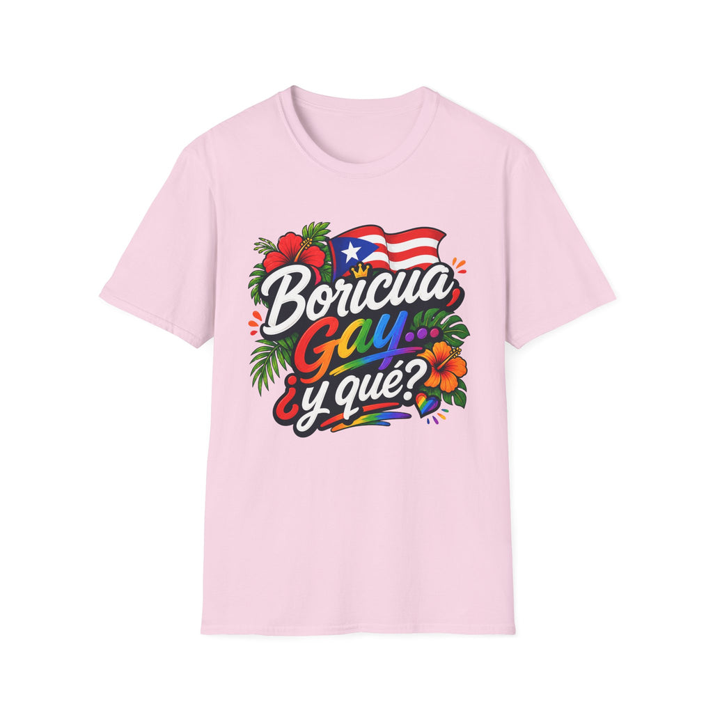 Boricua Gay Y Que Puerto Rican Pride Rainbow T-Shirt