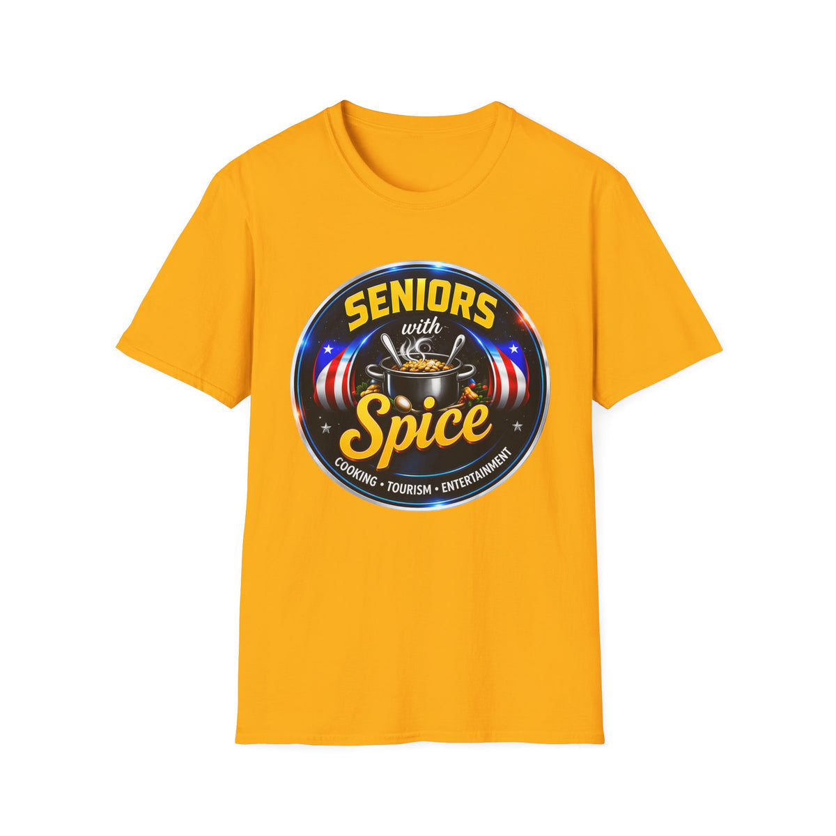 Seniors With Spice Funny Retirement/Grandparents Tee (Seniors With Spice)