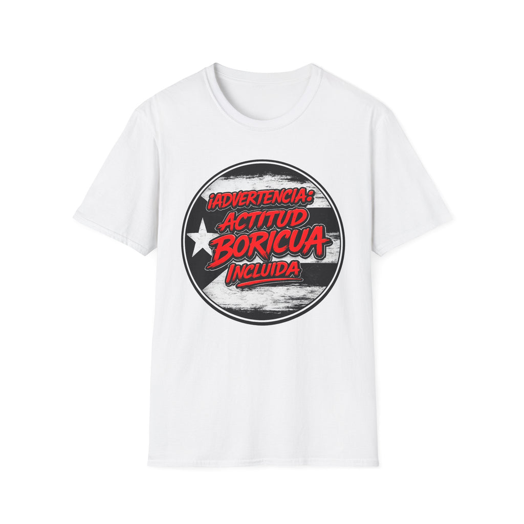 Advertencia Actitud Boricua T-Shirt | Puerto Rican pride graphic tee