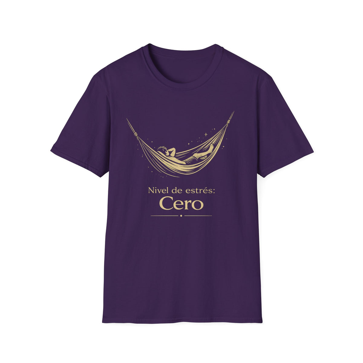 T-Shirt — 'Nivel de estrés: Cero' Relaxing Hammock Graphic Tee
