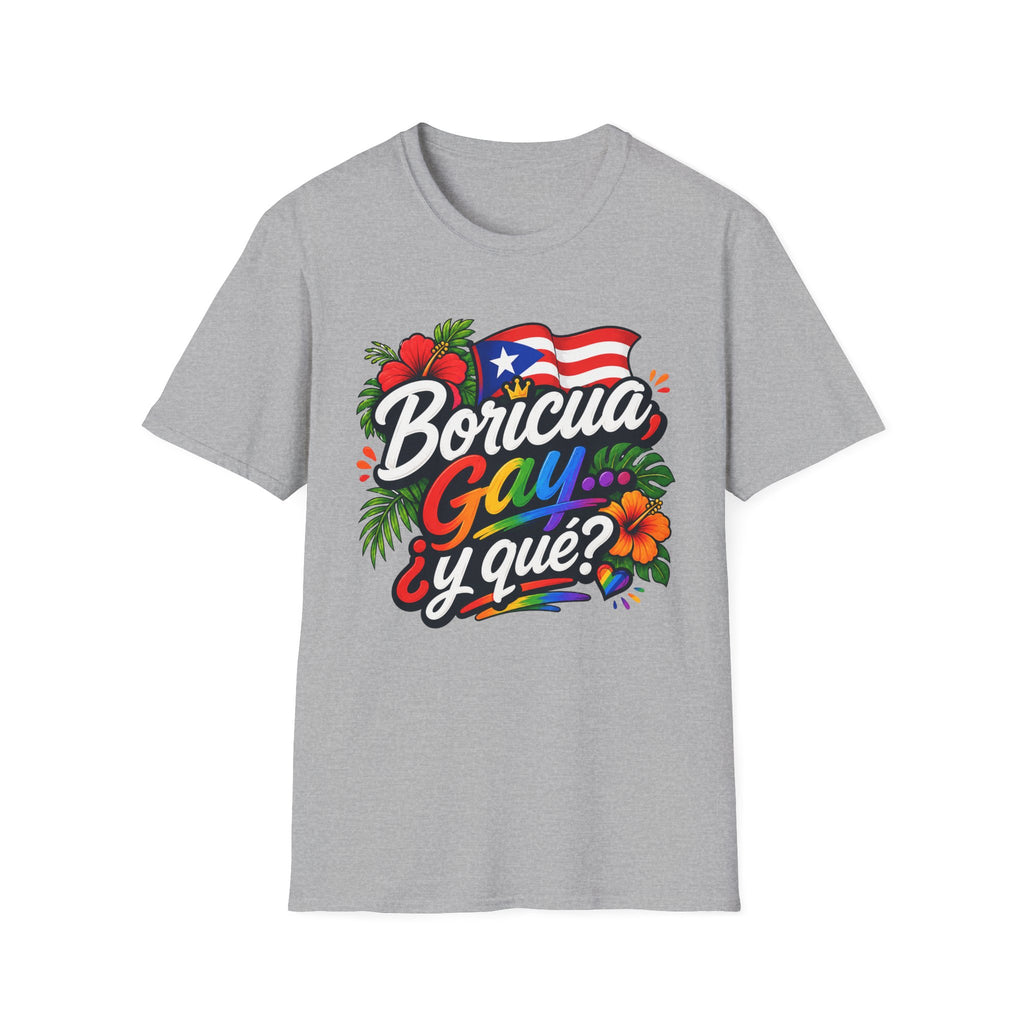 Boricua Gay Y Que Puerto Rican Pride Rainbow T-Shirt