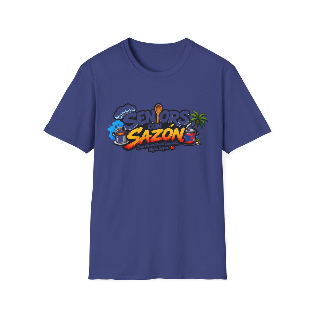 "Seniors con Sazón cheff hat" T-Shirt