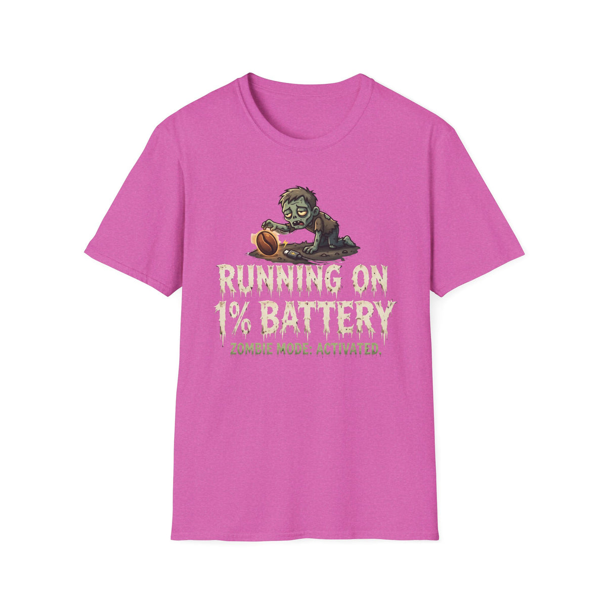 Running On 1% Battery T-Shirt