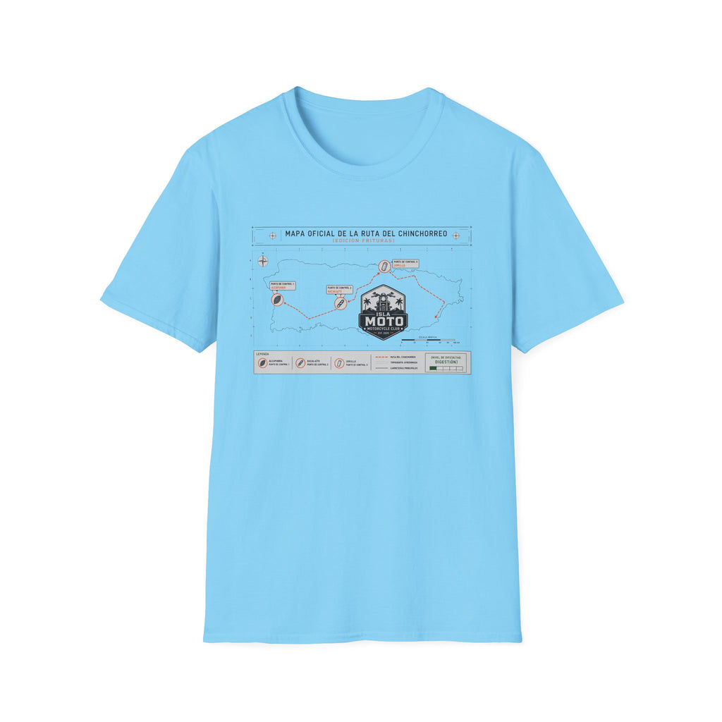 Moto Route Map T-Shirt — 'Mapa Oficial de la Ruta del Chinchorreo' Motorcycle Tee
