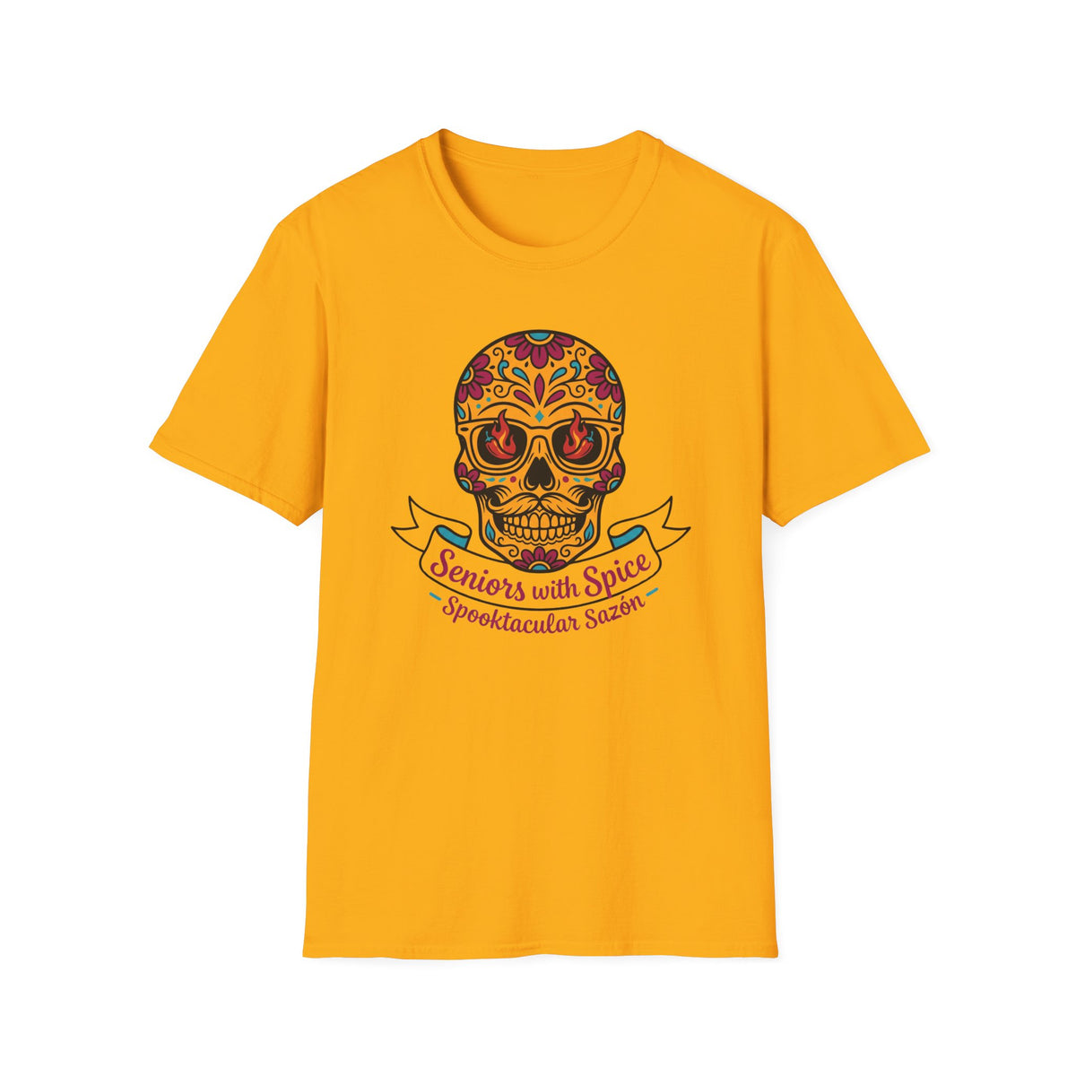 Day of the Dead Skull "Seniors with Spice" T-Shirt