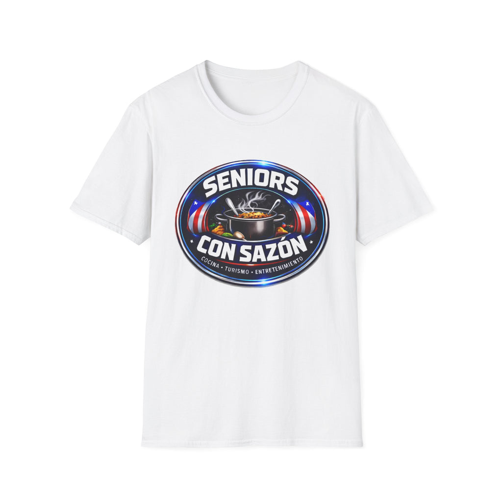 Seniors Con Sazón T-Shirt — Spanish Cooking Pride Tee