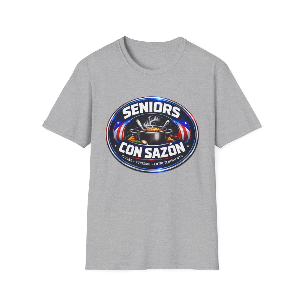 Seniors Con Sazón T-Shirt — Spanish Cooking Pride Tee