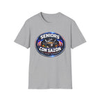 Seniors Con Sazón T-Shirt — Spanish Cooking Pride Tee