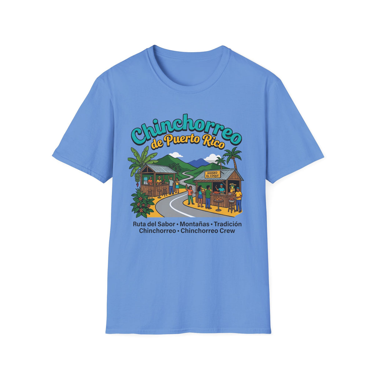Chinchorreo de Puerto Rico Vintage Island Food Crawl T-Shirt