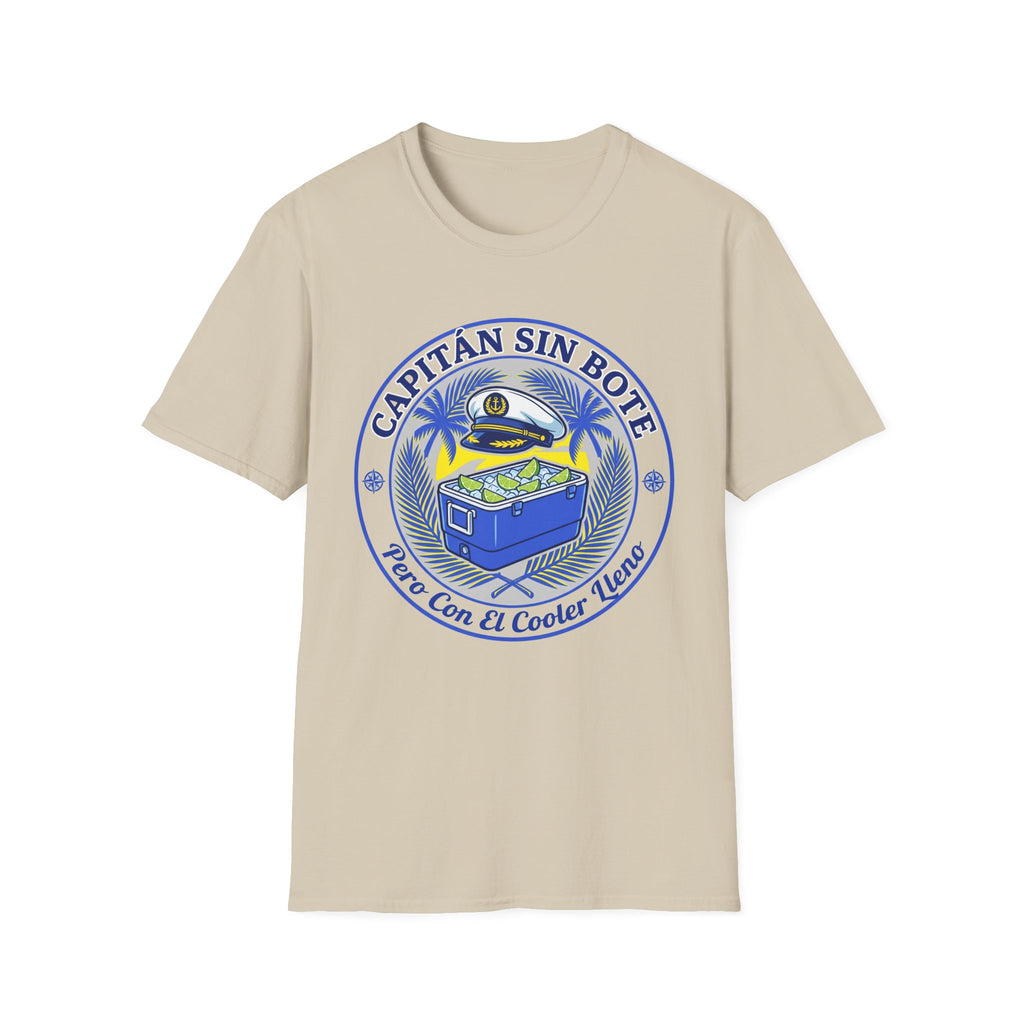Capitán Sin Bote Retro Tropical Captain Design T-Shirt