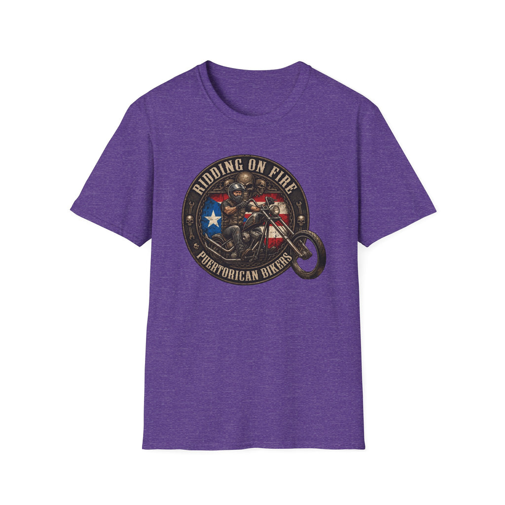 Riding On Fire Motorcycle T‑Shirt