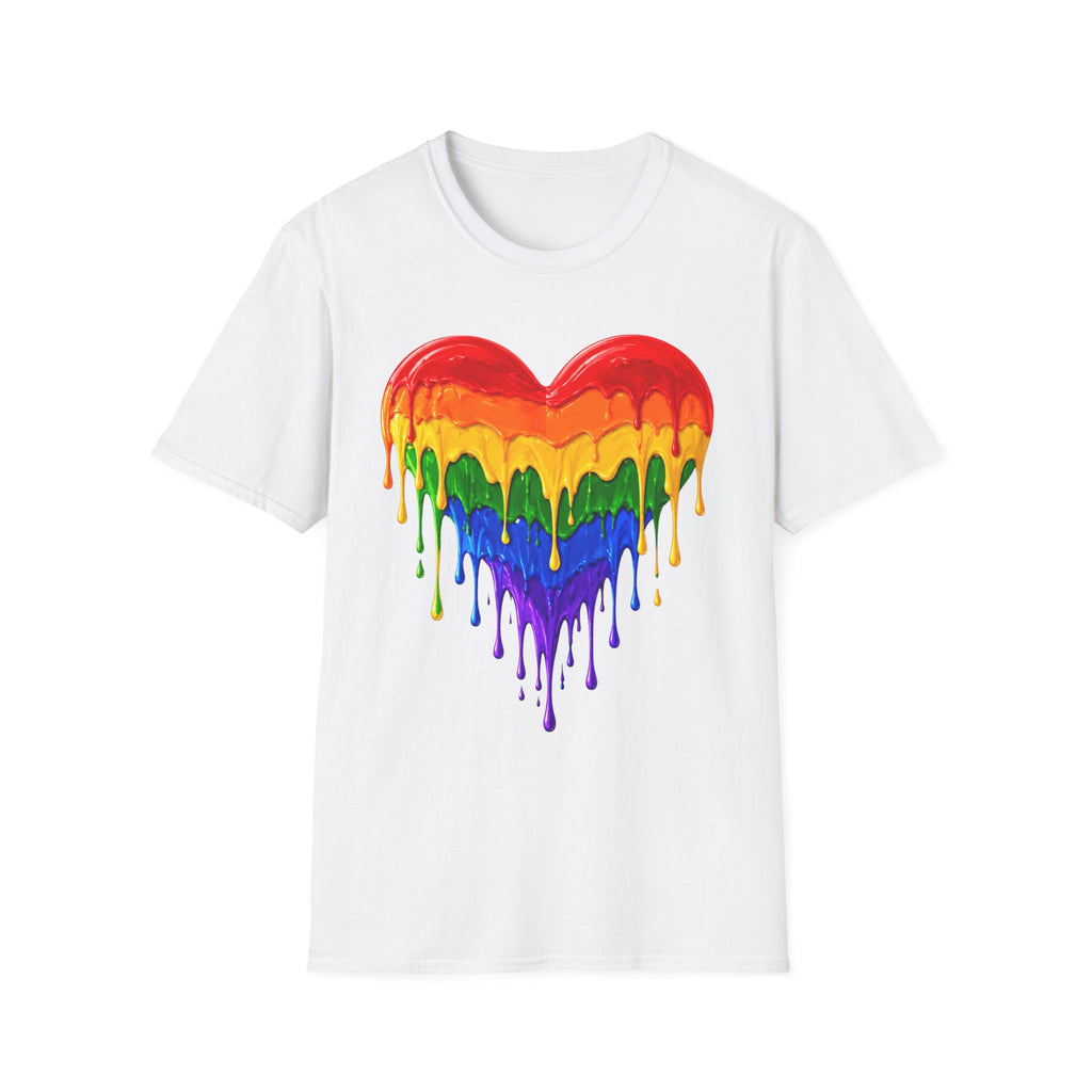 Rainbow Drip Heart T-Shirt