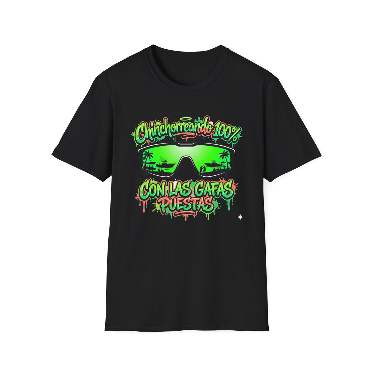 Chinchorreando 100% sunglasses graphic T-Shirt | Spanish beach vibes
