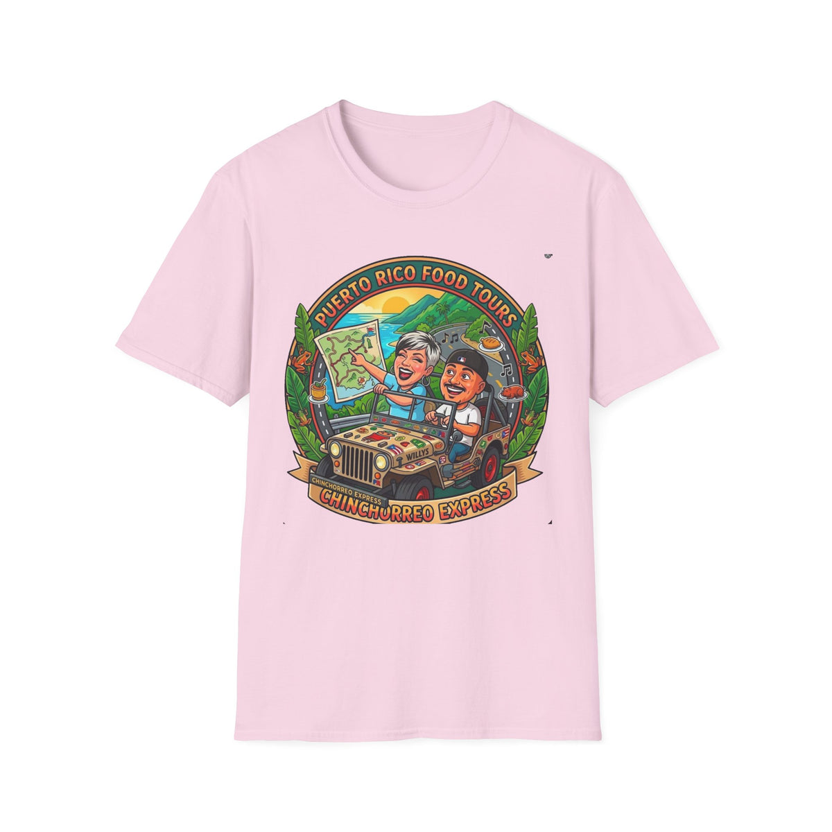 Puerto Rico Food Tours T-Shirt | Map, Tour Guide, Foodie Illustration
