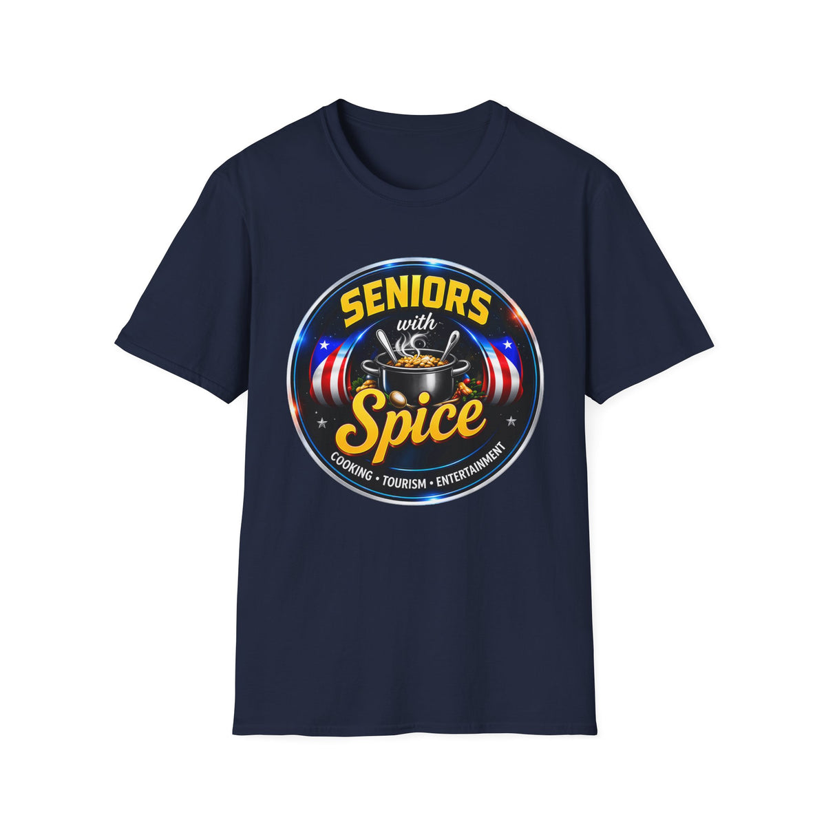 Seniors With Spice Funny Retirement/Grandparents Tee (Seniors With Spice)