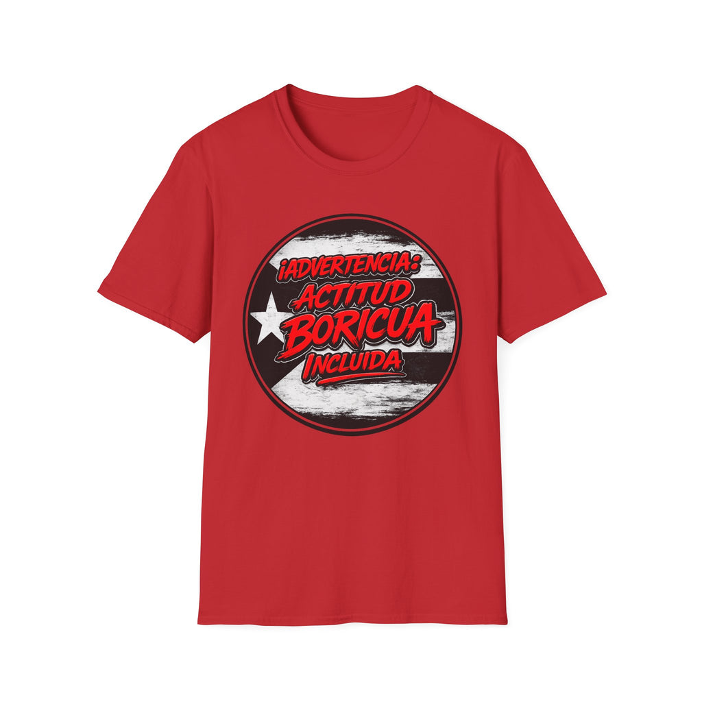 Advertencia Actitud Boricua T-Shirt | Puerto Rican pride graphic tee