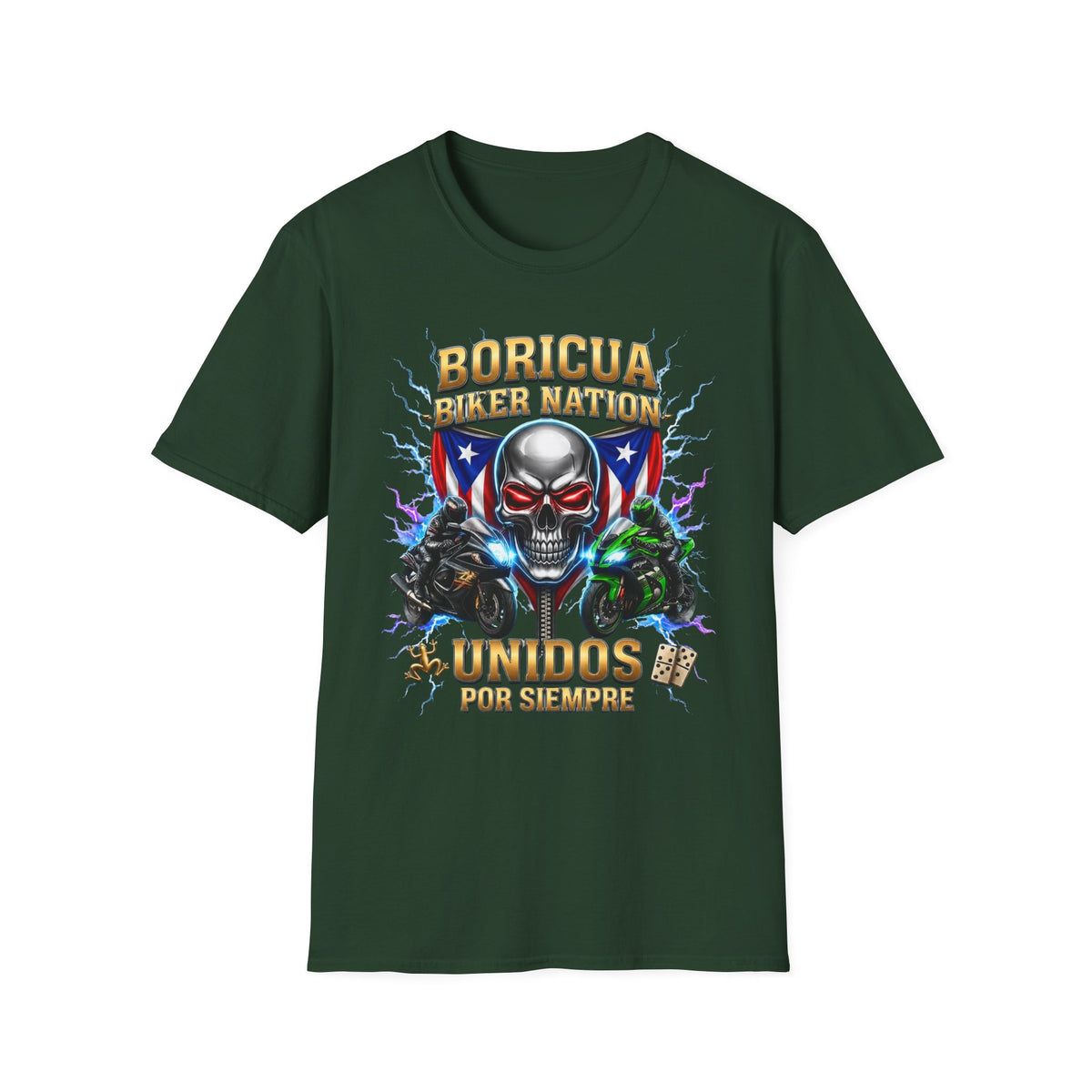Boricua Biker Nation D T-Shirt