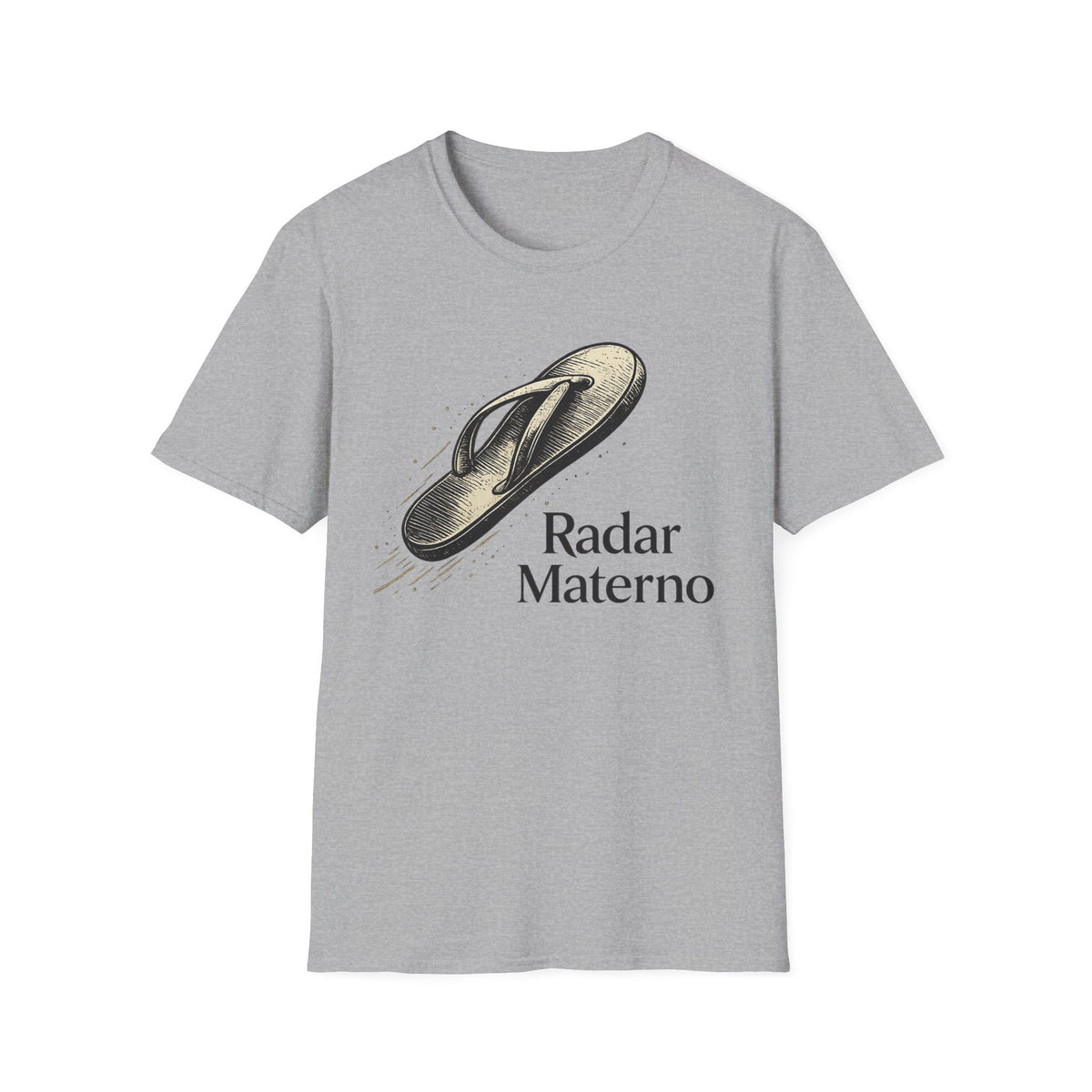 Flip Flop Graphic T-Shirt — "Radar Materno" Vintage Sandal Design