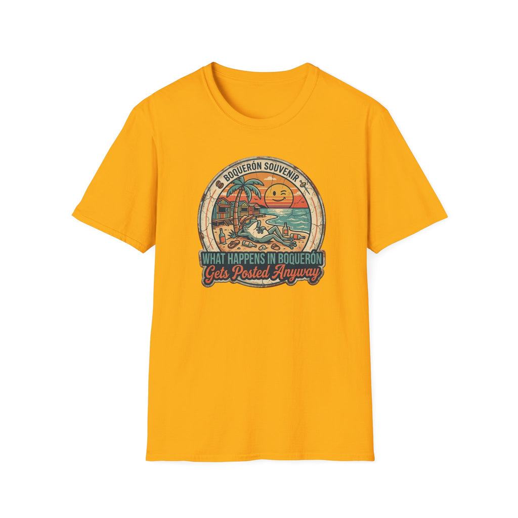 Vintage Beach Sunset “Boquerón Souvenir” T-Shirt