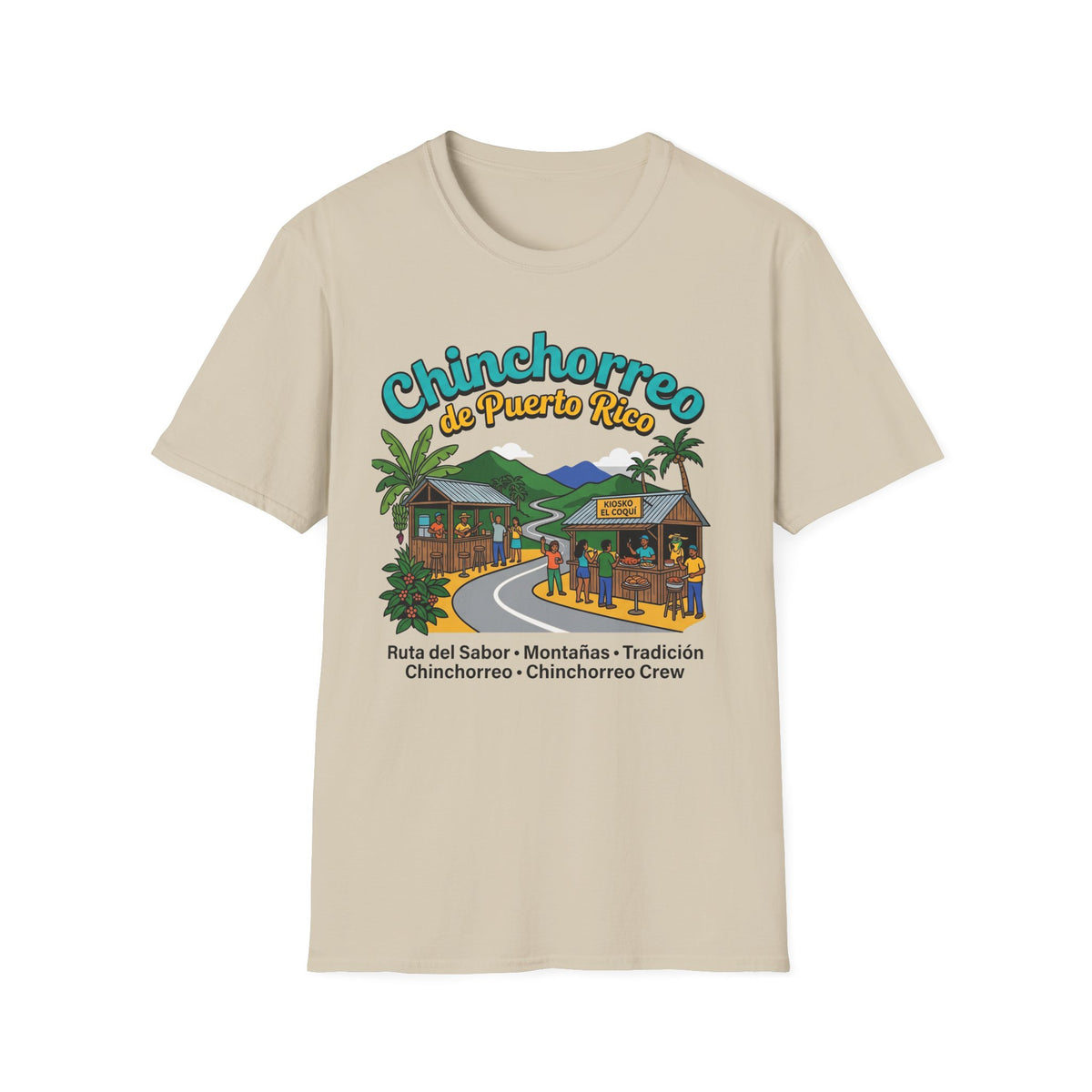 Chinchorreo de Puerto Rico Vintage Island Food Crawl T-Shirt