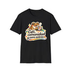 “Café, comunidad y cero estrés” Frog Coffee T-Shirt