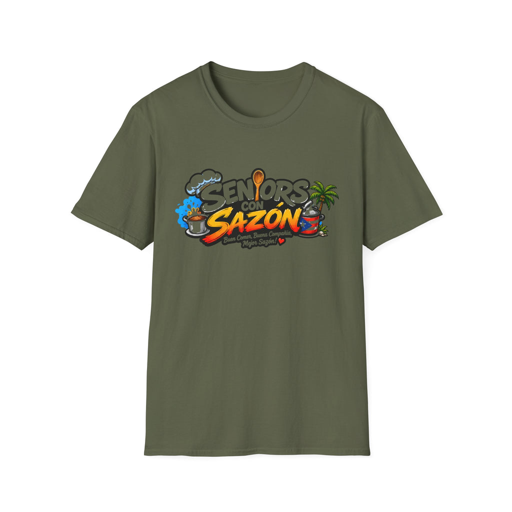 "Seniors con Sazón cheff hat" T-Shirt