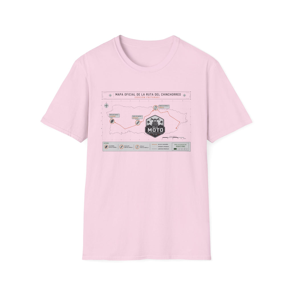 Moto Route Map T-Shirt — 'Mapa Oficial de la Ruta del Chinchorreo' Motorcycle Tee