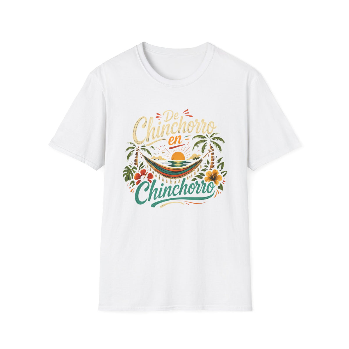 Chinchorro en Chinchorro T-Shirt — Tropical Hammock Sunset Tee