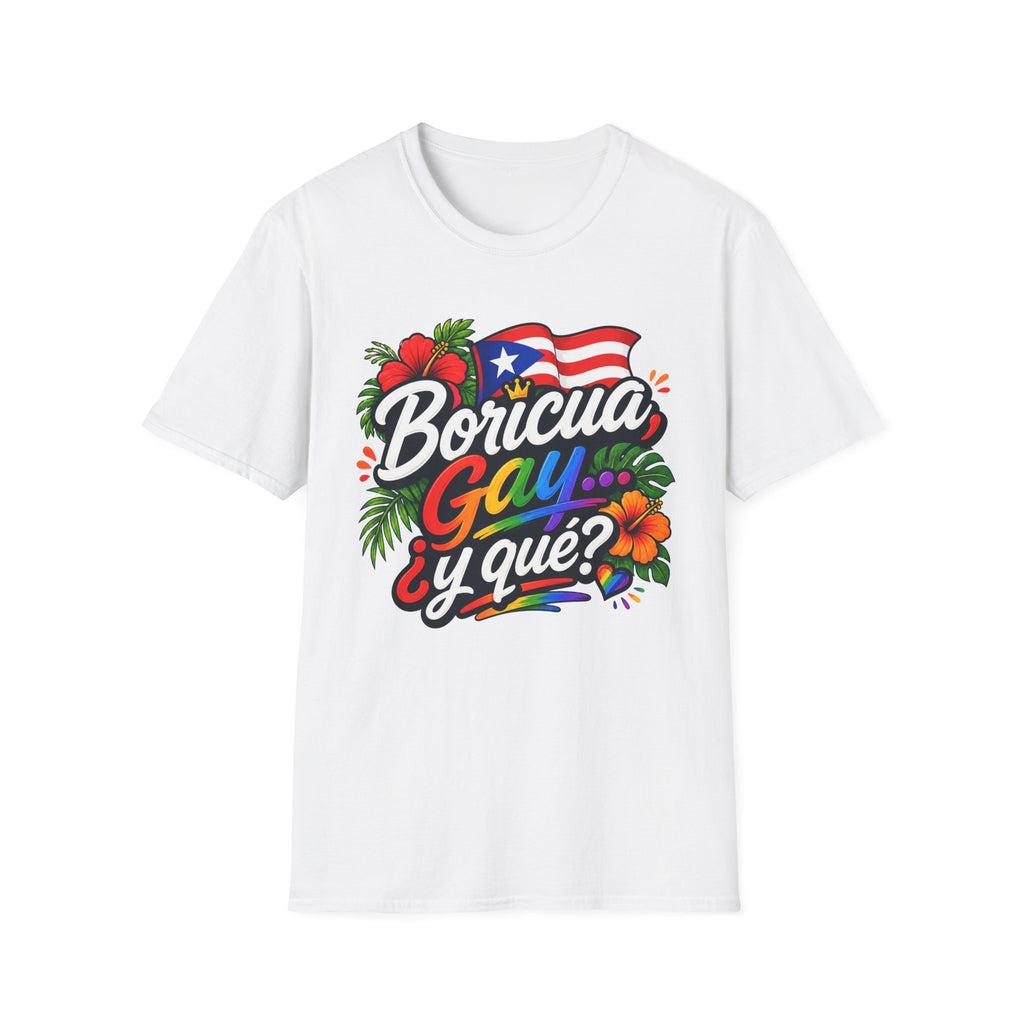 Boricua Gay Y Que Puerto Rican Pride Rainbow T-Shirt