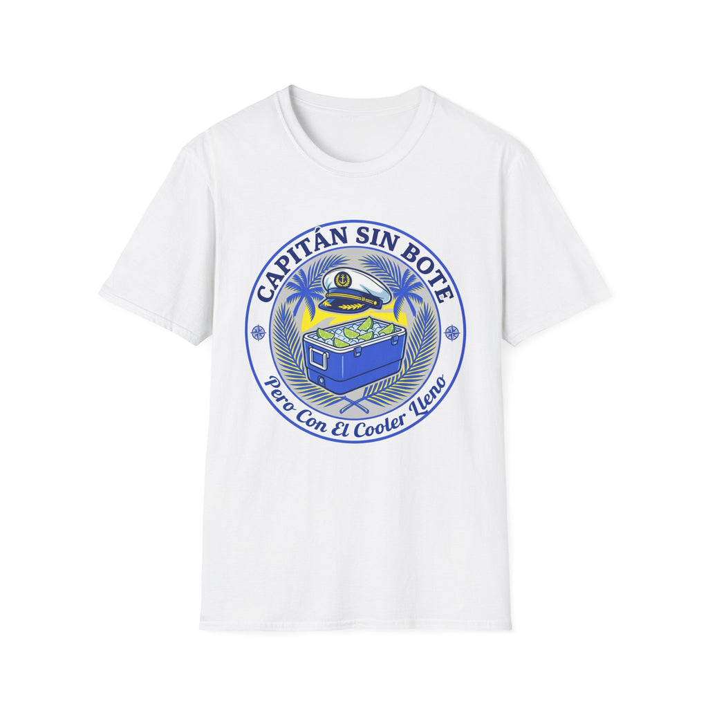 Capitán Sin Bote Retro Tropical Captain Design T-Shirt