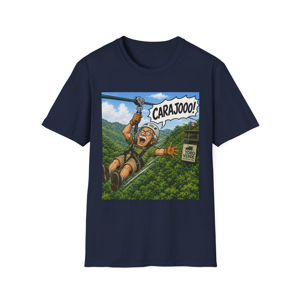 T‑Shirt — 'Carajooo!' Zipline Adventure Graphic Tee