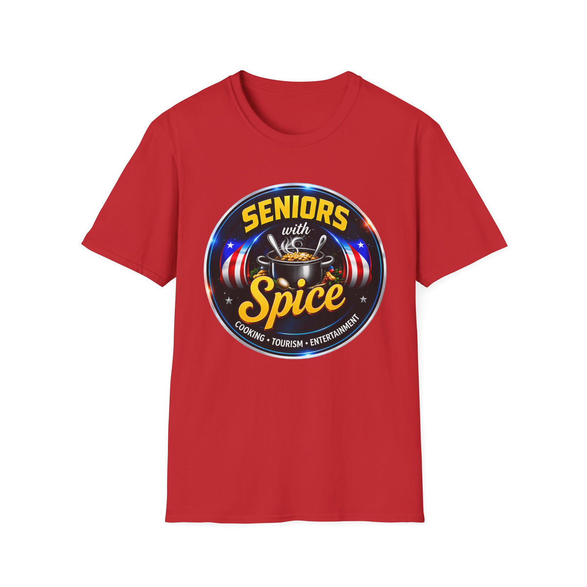 Seniors With Spice Funny Retirement/Grandparents Tee (Seniors With Spice)
