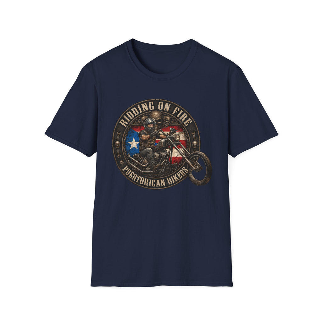 Riding On Fire Motorcycle