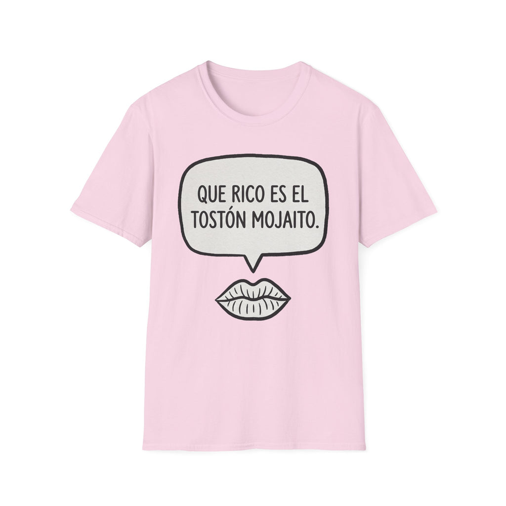 "Que rico es el tostón mojaito." Spanish Graphic T-Shirt