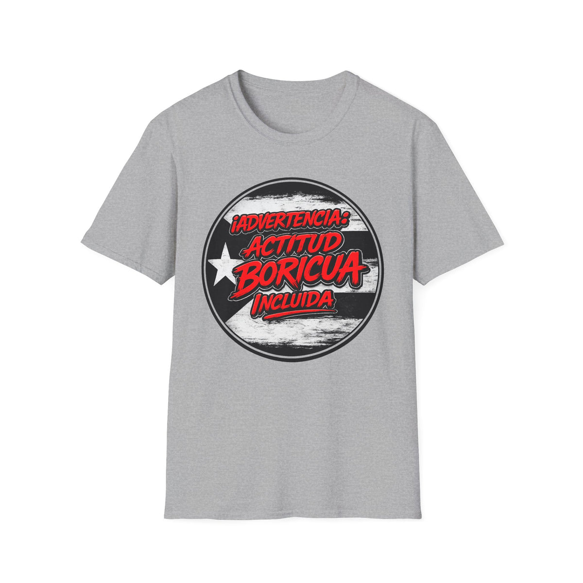 Advertencia Actitud Boricua T-Shirt | Puerto Rican pride graphic tee