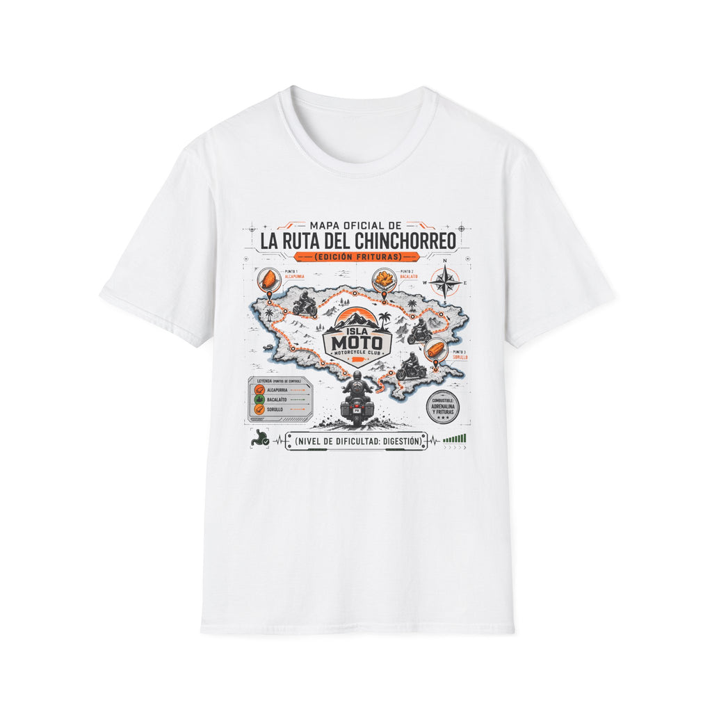 Mapa Oficial La Ruta Del Chinchorreo Moto Clear Background T-Shirt