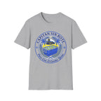 Capitán Sin Bote Retro Tropical Captain Design T-Shirt