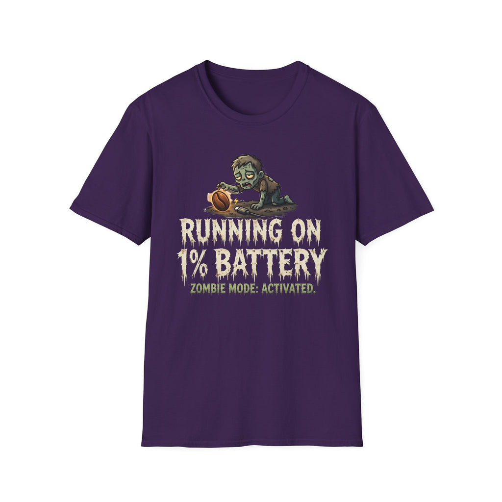 Running On 1% Battery T-Shirt