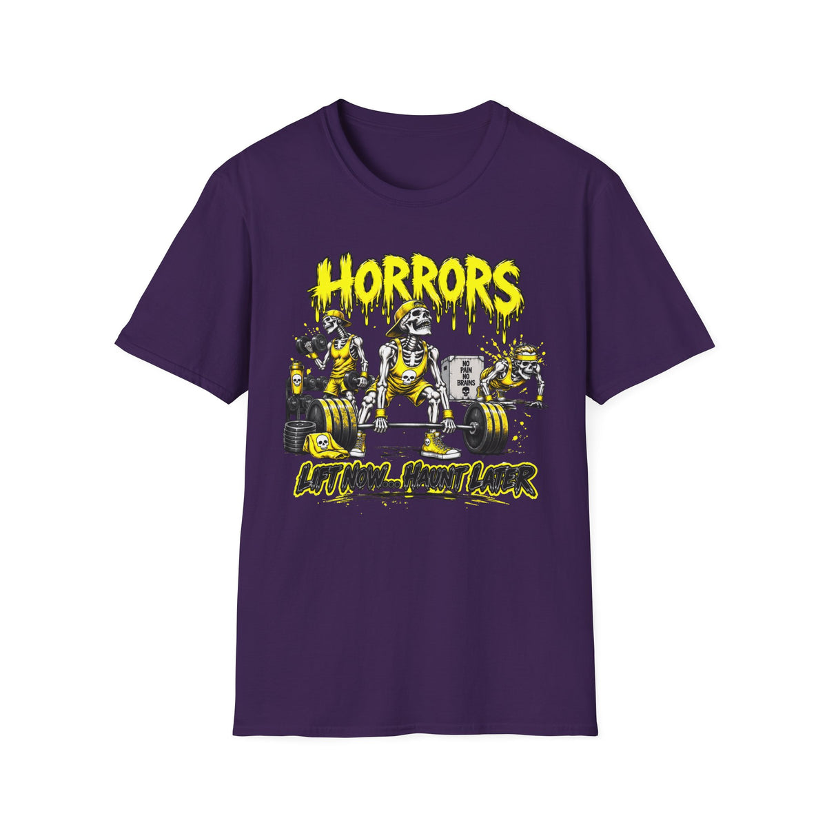 Horrors Weightlifting Skeletons T-Shirt