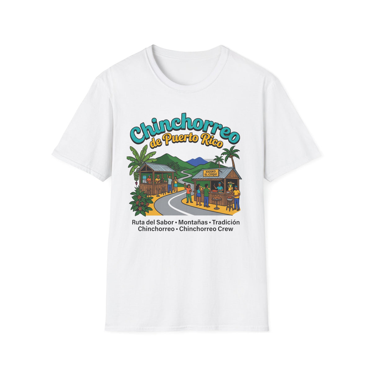 Chinchorreo de Puerto Rico Vintage Island Food Crawl T-Shirt