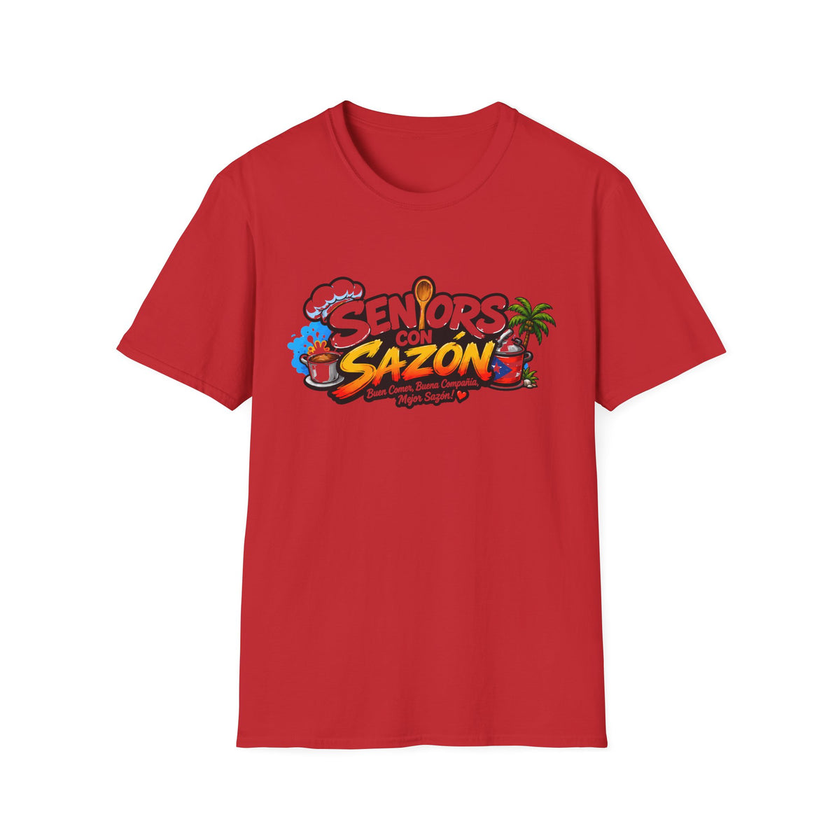 "Seniors con Sazón cheff hat" T-Shirt