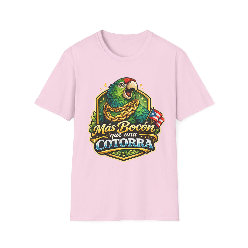 Parrot T-Shirt — “Más Bocón Que Una Cotorra” Puerto Rican Pride Graphic Tee