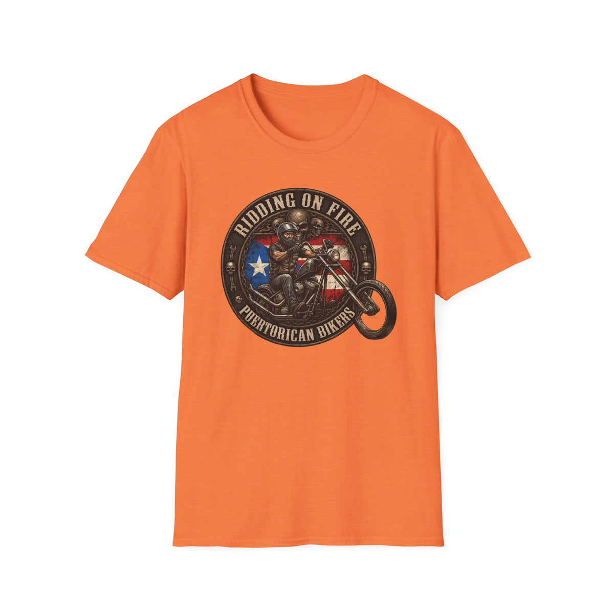 Riding On Fire Motorcycle T‑Shirt