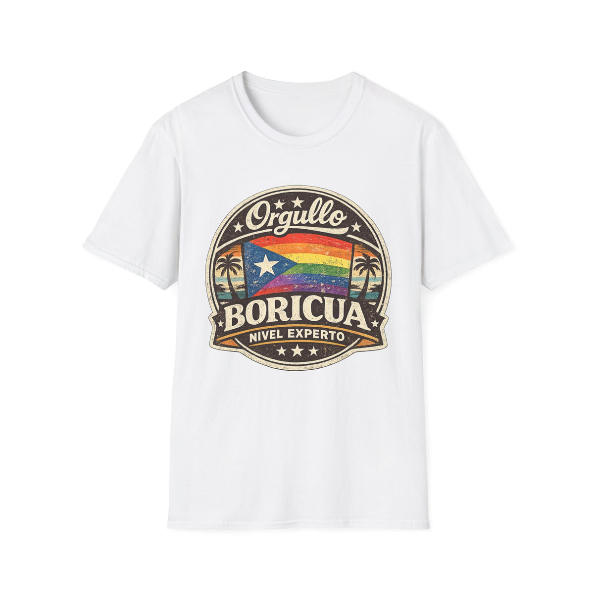Orgullo Boricua Rainbow Flag T-Shirt — Puerto Rico Pride Tee