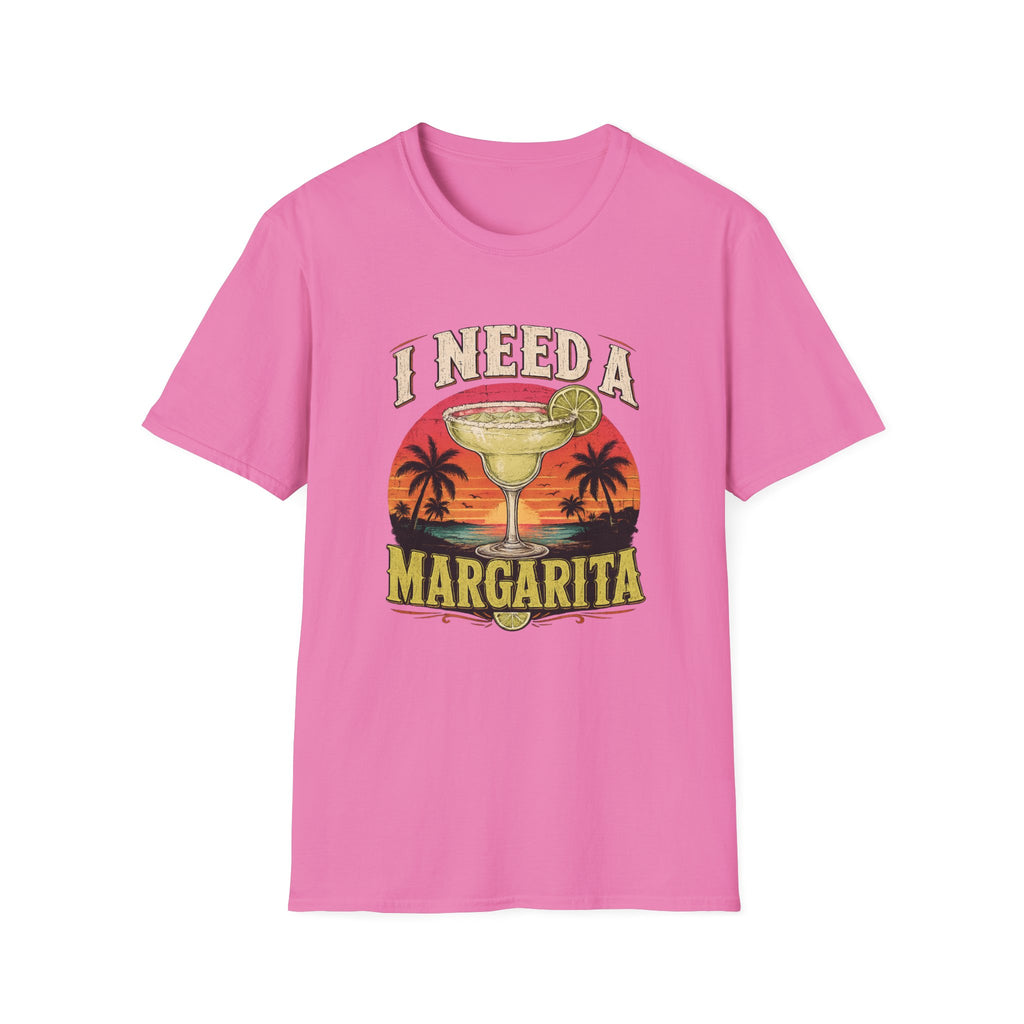 I Need A Margarita T-Shirt — Retro Beach Cocktail Tee