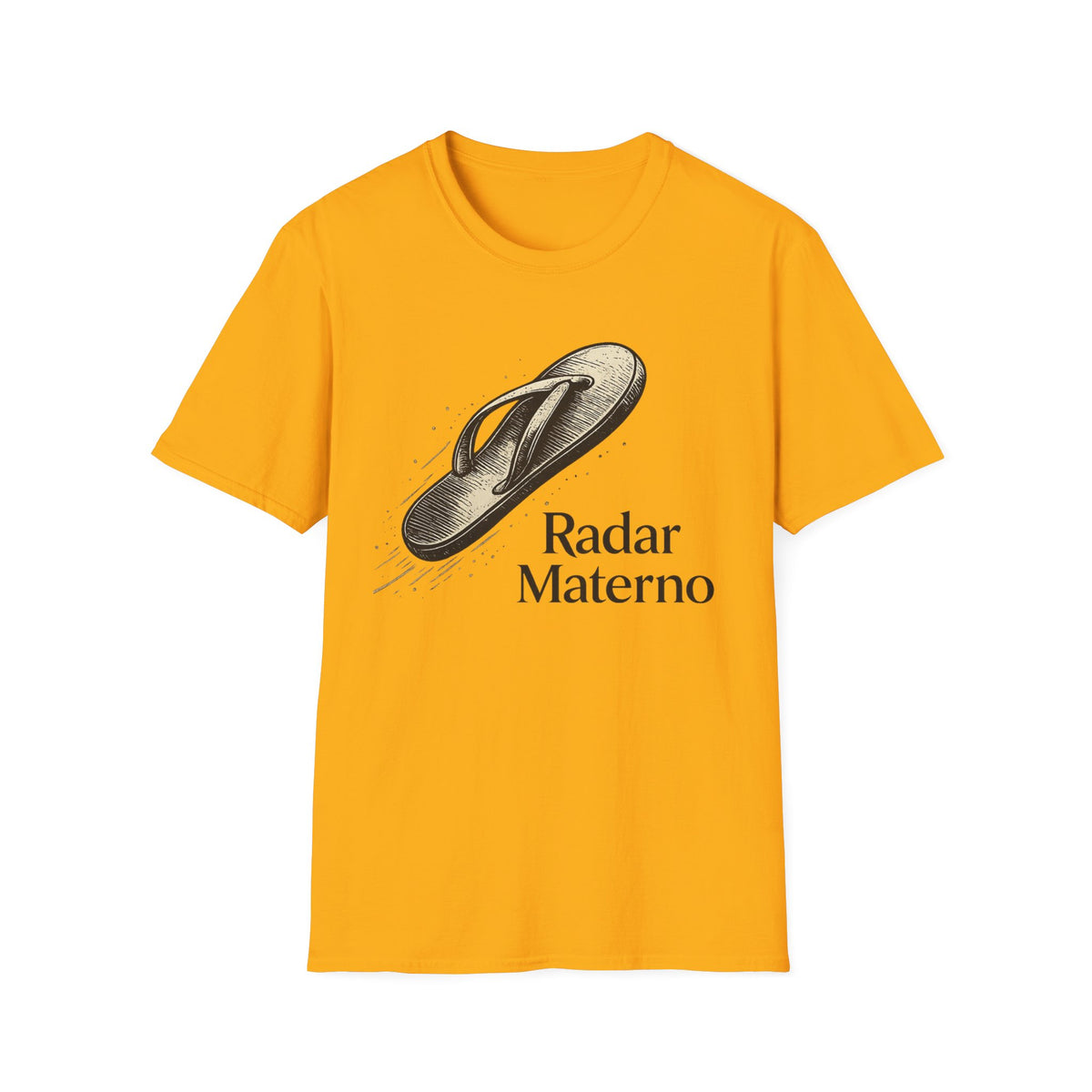 Flip Flop Graphic T-Shirt — "Radar Materno" Vintage Sandal Design
