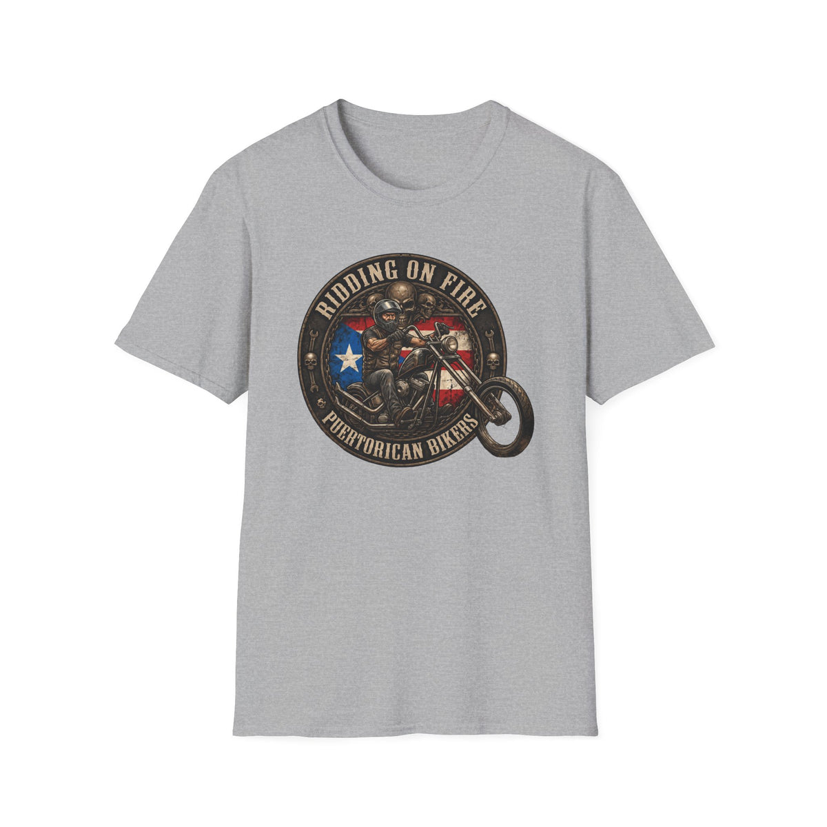 Riding On Fire Motorcycle T‑Shirt