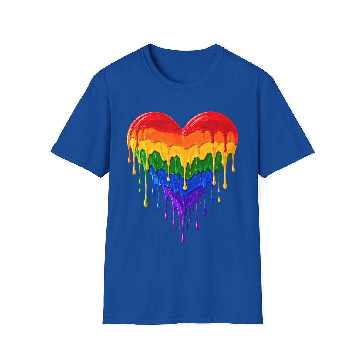 Rainbow Drip Heart T-Shirt